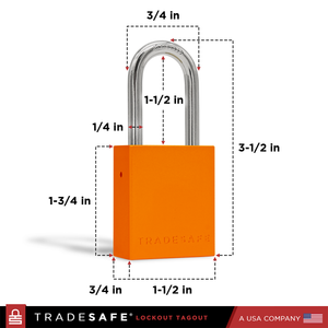 orange loto locks dimensions