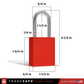 red padlocks keyed alike dimensions