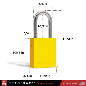 yellow padlocks keyed alike dimensions