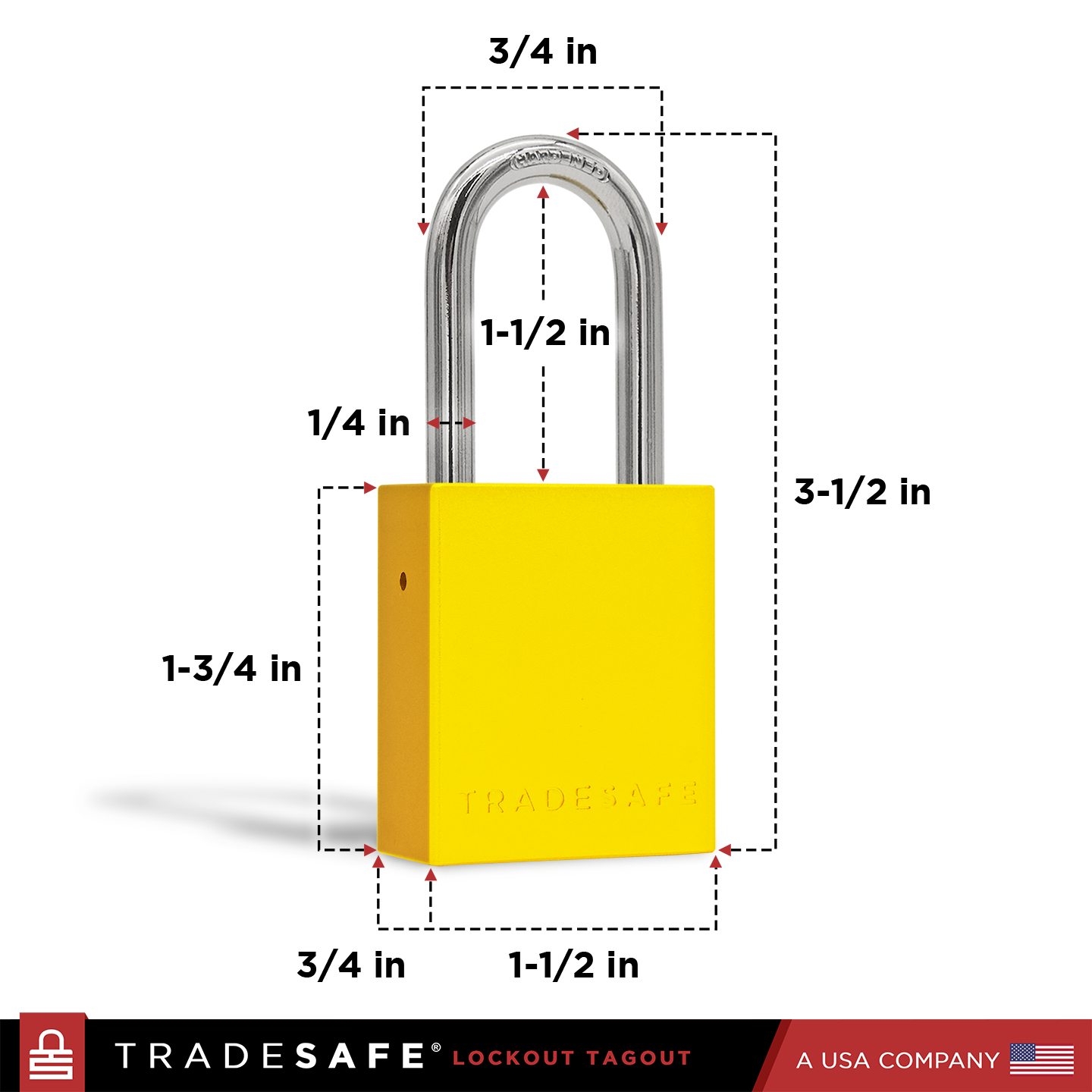 yellow loto locks dimensions