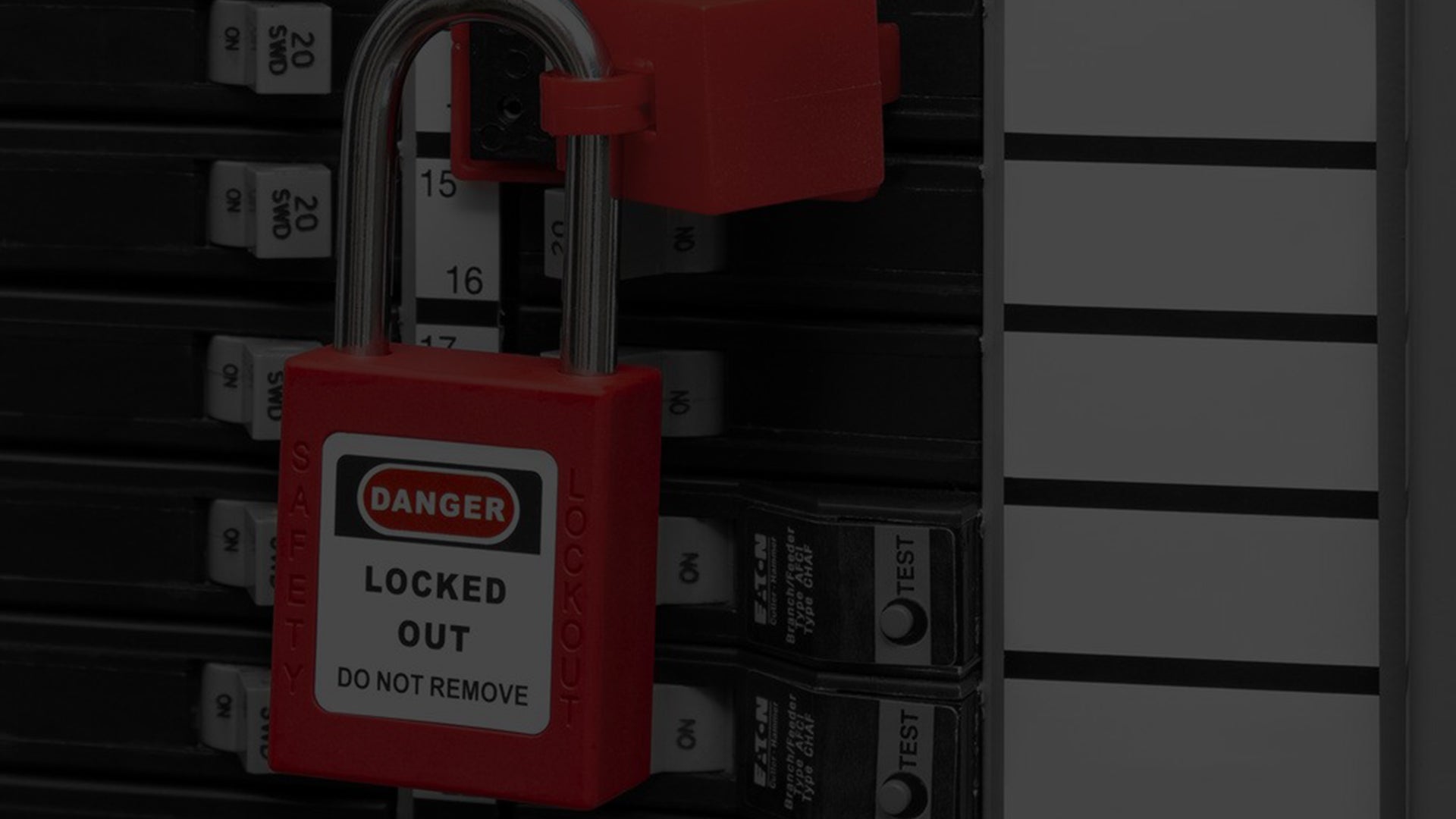 red safety lockout lock