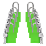 ten pieces green padlocks keyed different