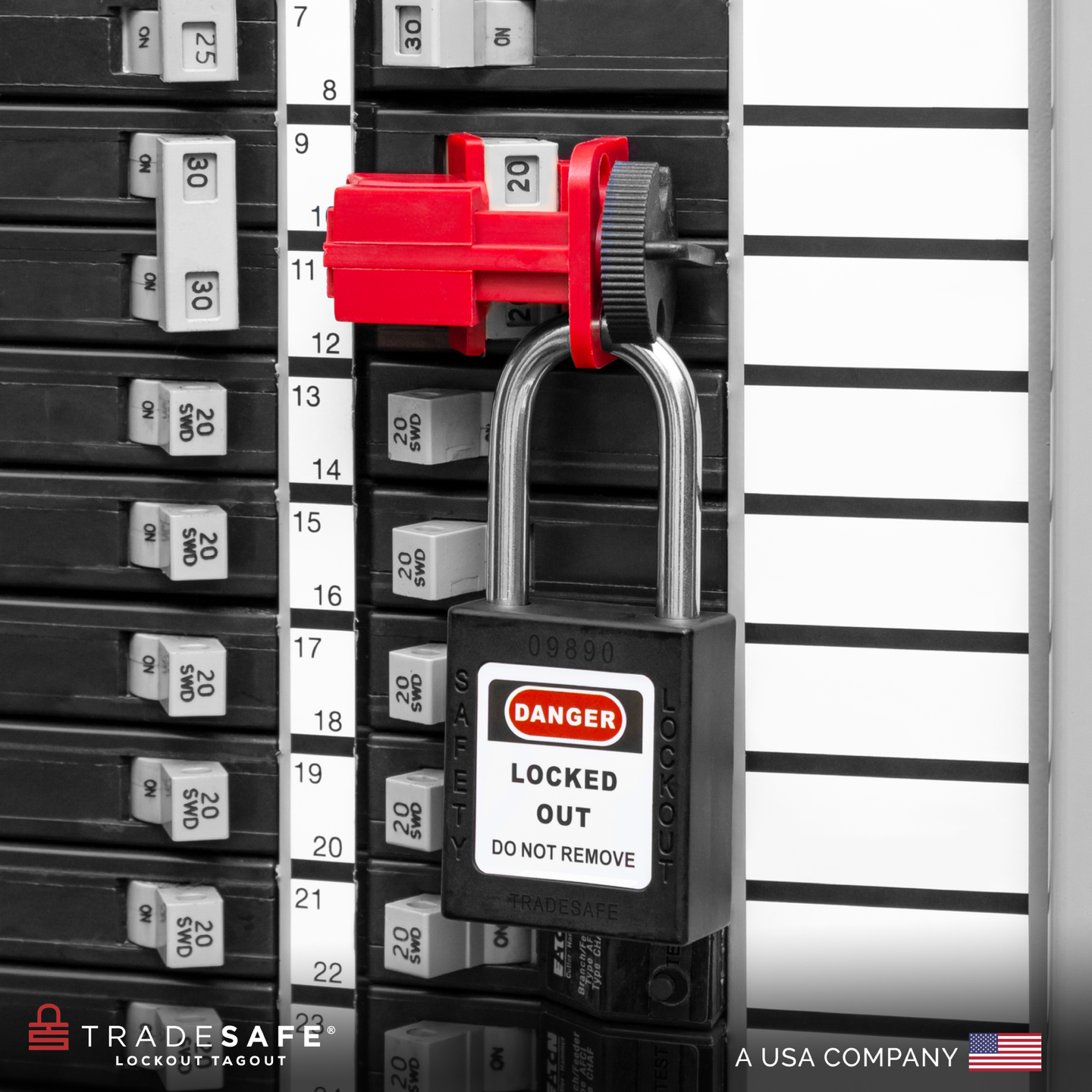 Black Keyed Alike Padlocks - 2 Keys - 10 Pack | TRADESAFE