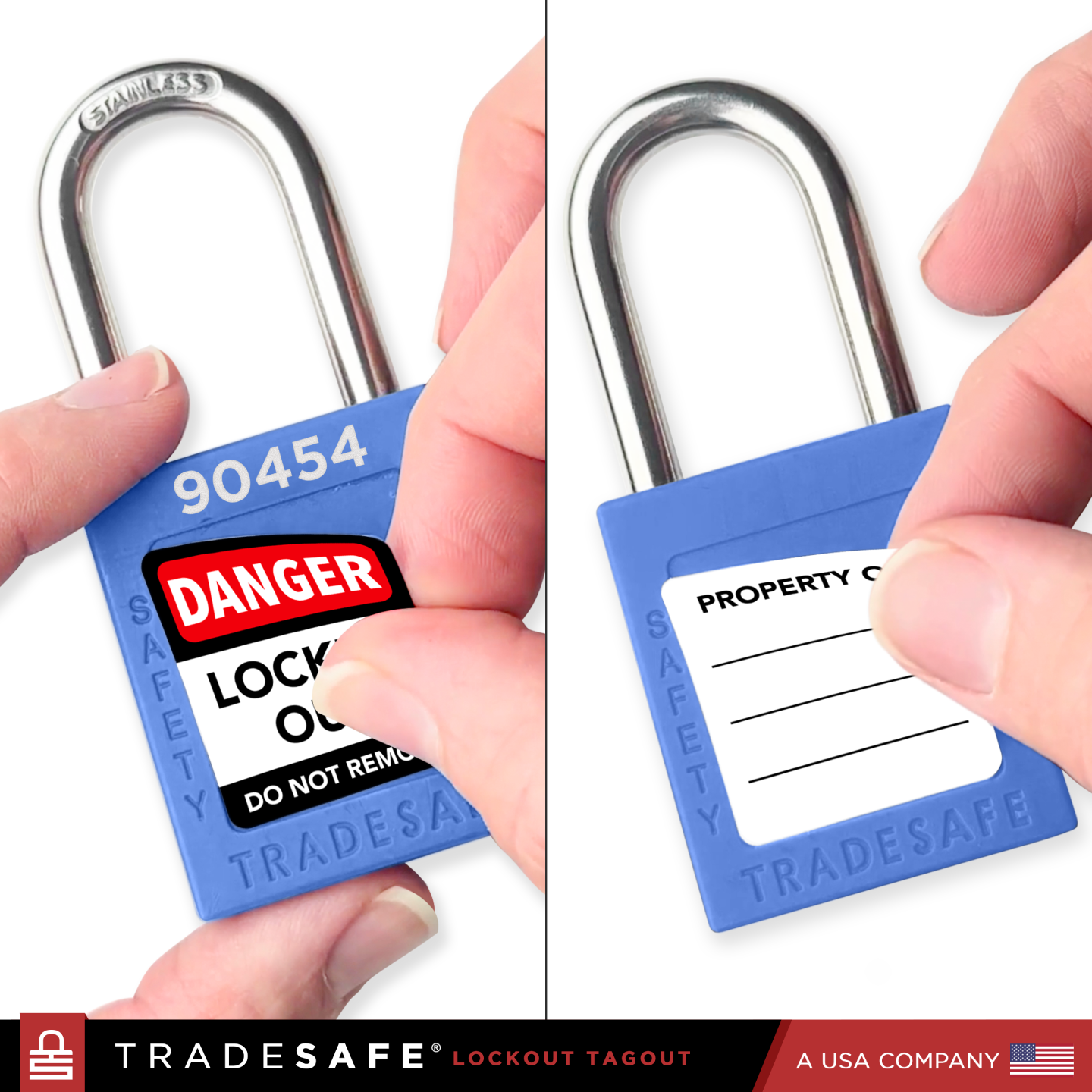 Blue Keyed Different Lockout Locks - 2 Keys - 10 Pack | TRADESAFE