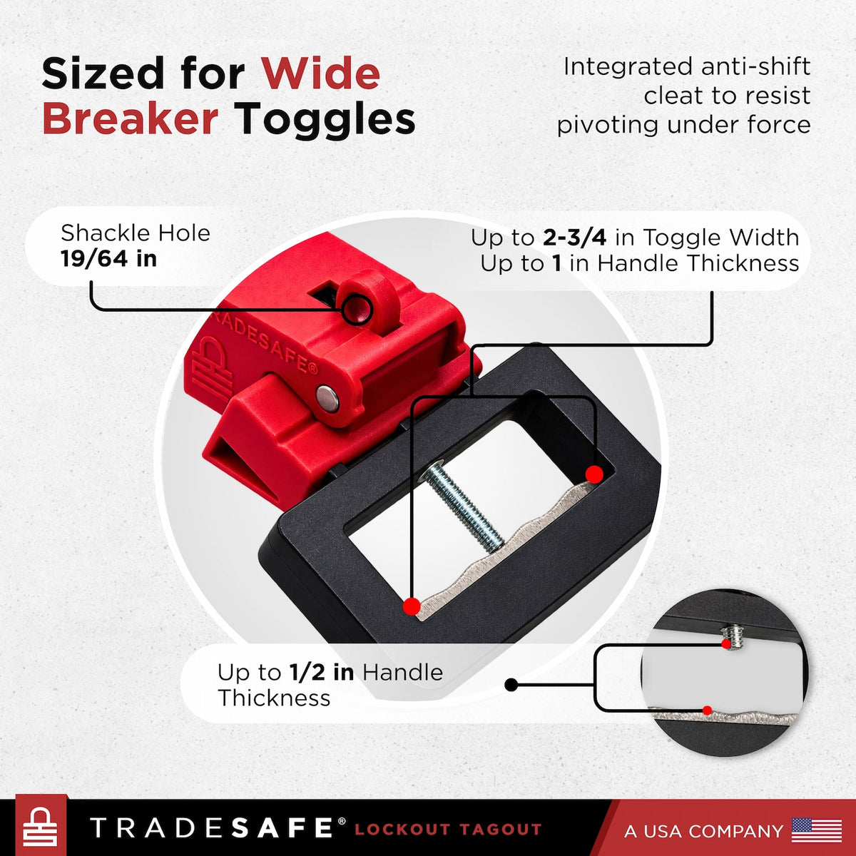 infographics of loto circuit breaker dimensions