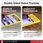 double-sided status tracking inspection tags