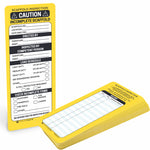 yellow scaffold inspection record cards 