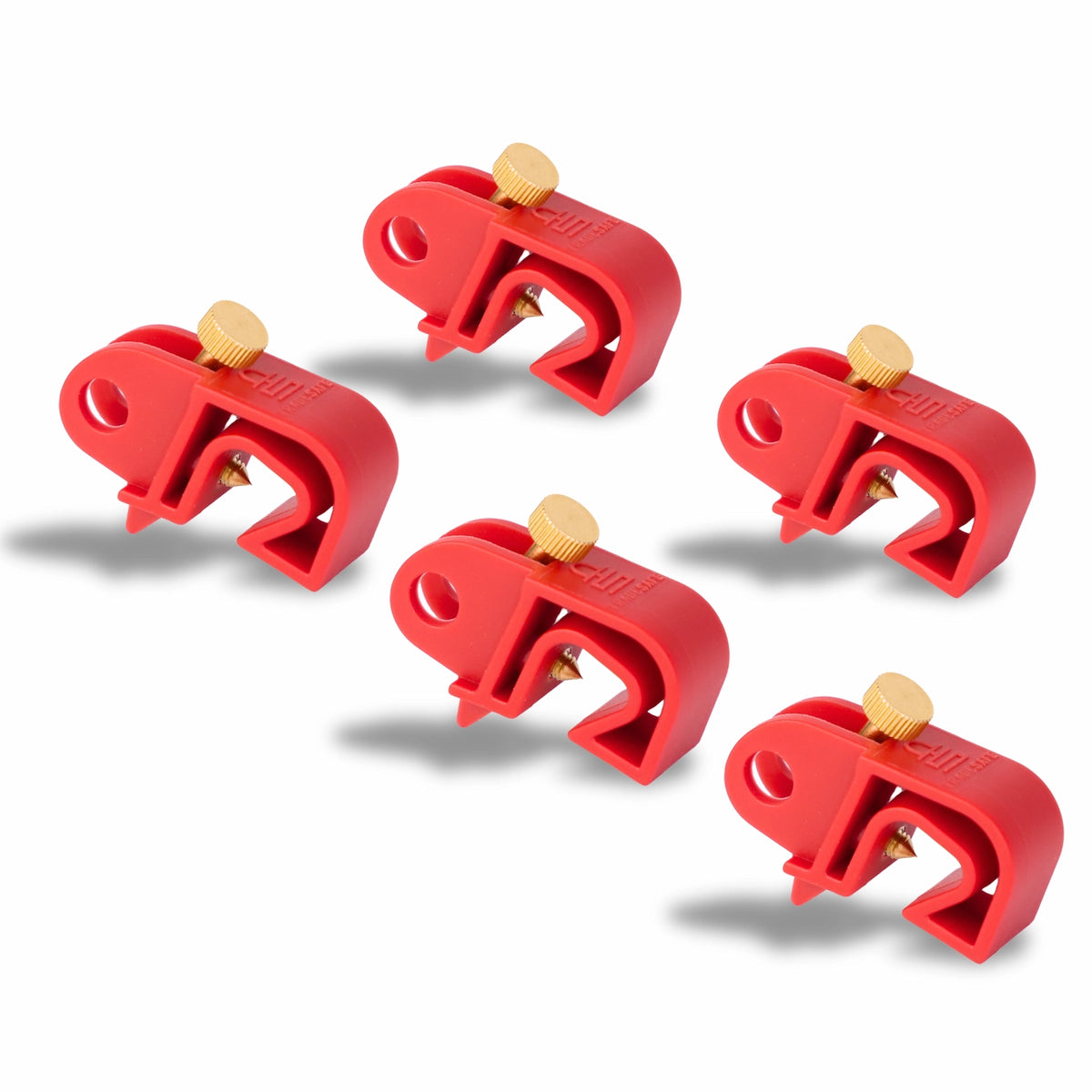 red clamp on breaker locks 5 pack