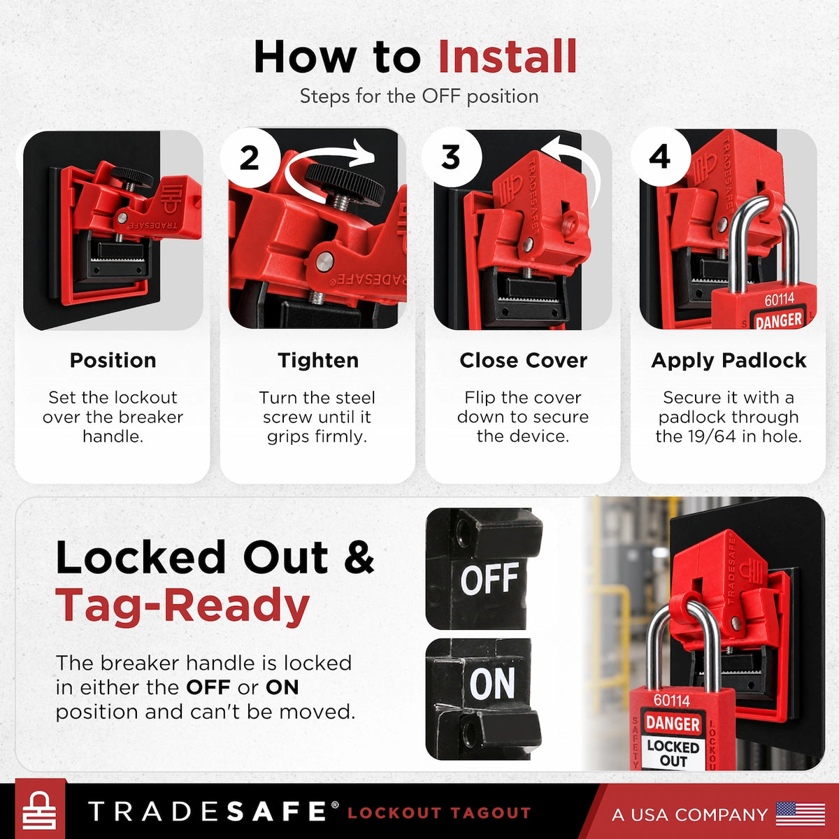 how to install circuit breaker lock