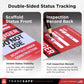 double-sided status tracking inspection tags