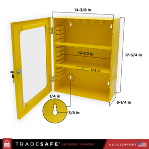 lockout station steel cabinet unstocked dimensions