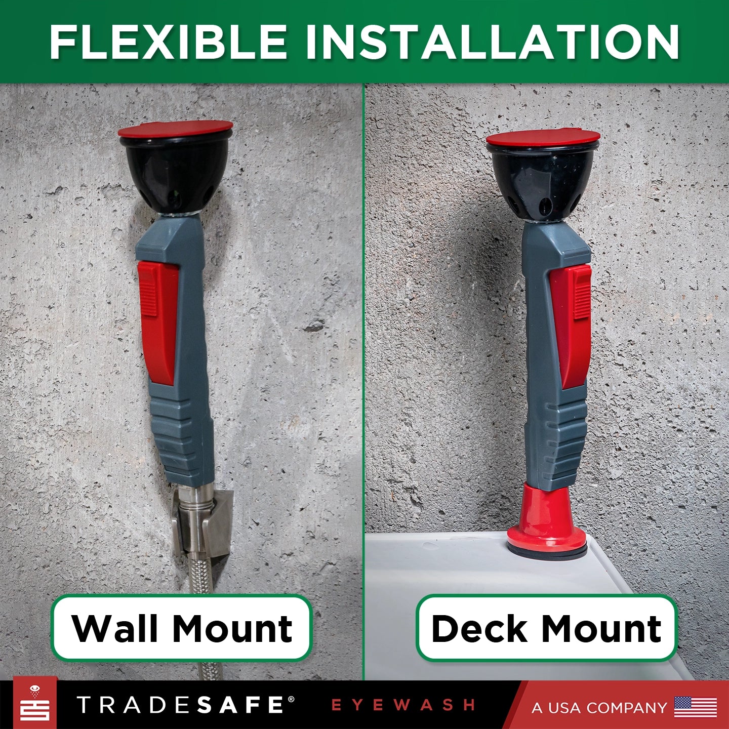 single head dench dual mounting wall-mounted and deck-mounted