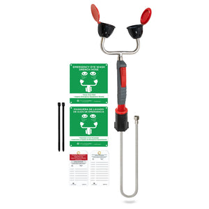 dual head drench hose eyewasher set
