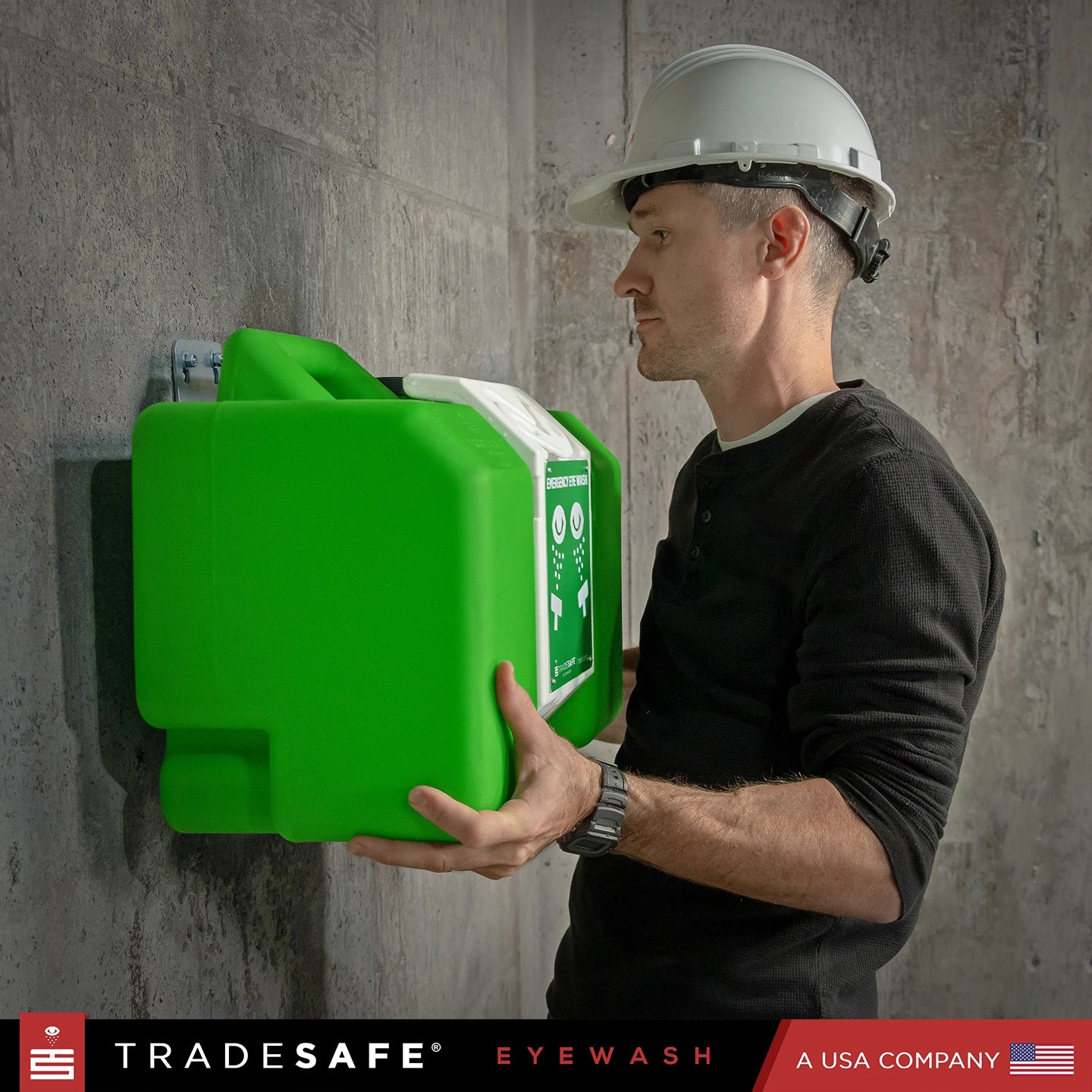portable eyewash station wall mounting