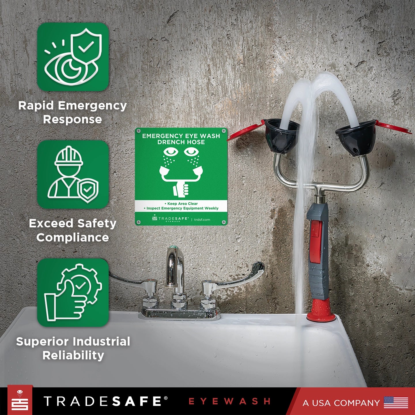 emergency eyewash drench hose benefits