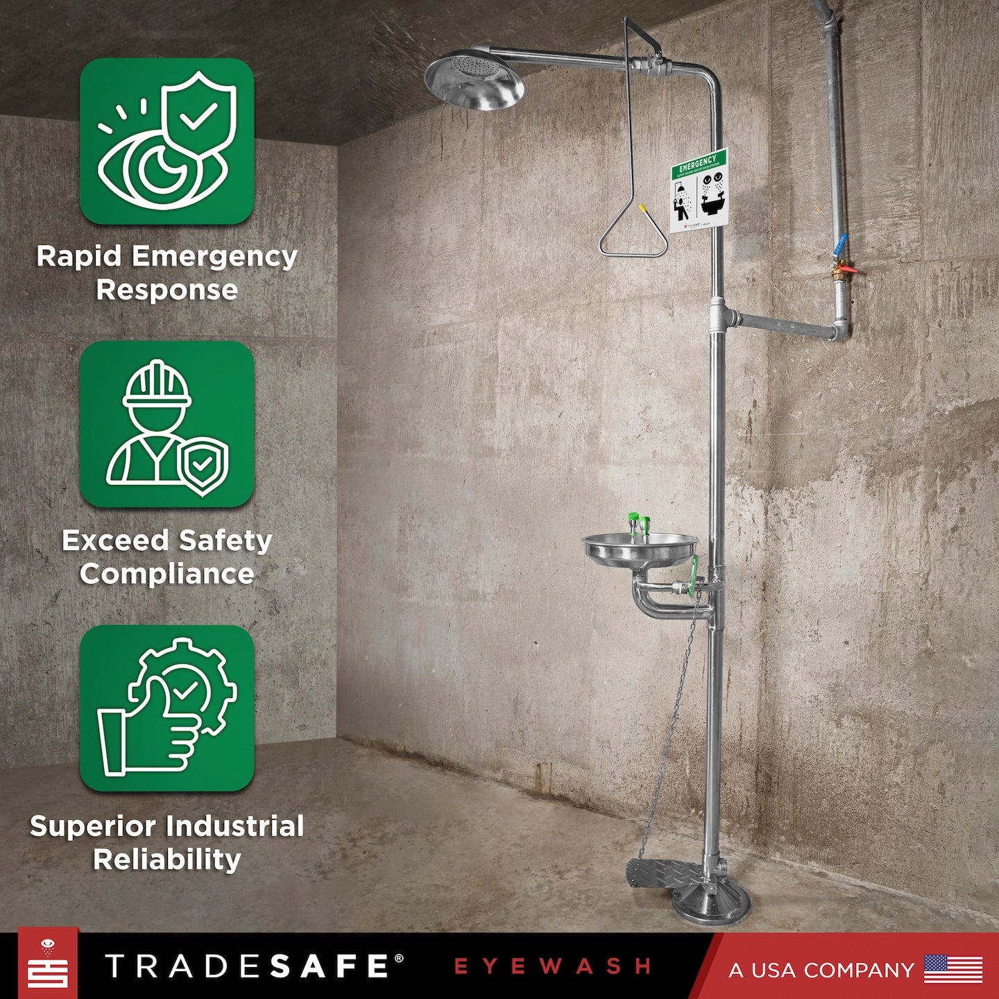 benefits of having an emergency shower and eyewash station