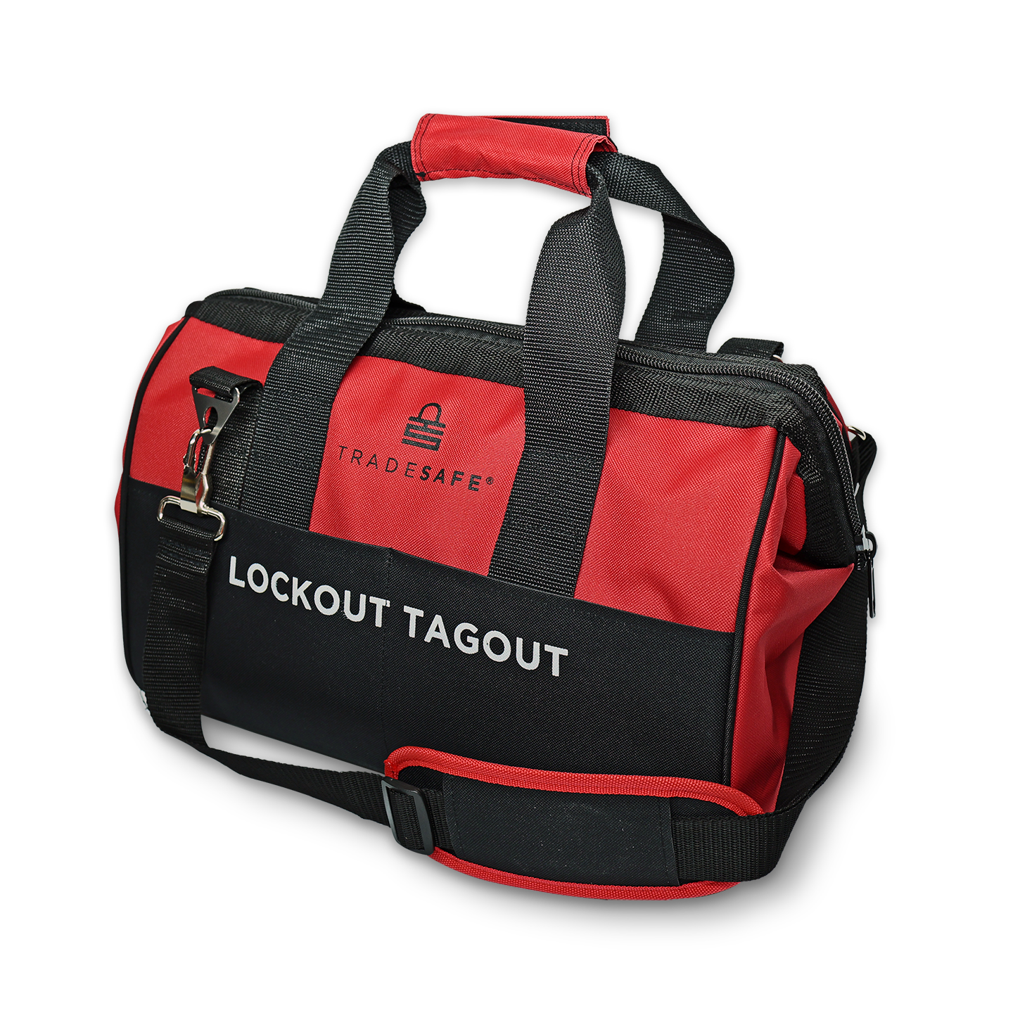 lockout tagout kit tool bag crafted from tough, tear-resistant polyester canvas