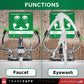 eyewash station with dual function as a faucet and as an eyewash