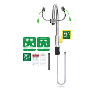 faucet mount eyewash station with control valve