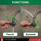 faucet mount with valve dual function as faucet and as an eyewash station