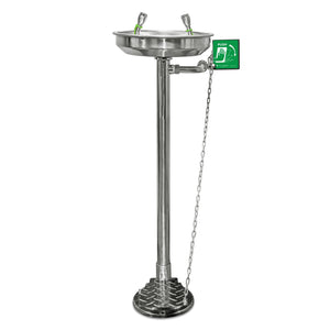 pedestal mounted eye wash station