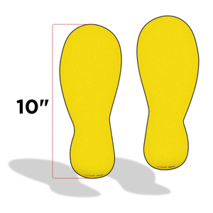 footprint floor sticker dimension 10 inches