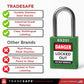 tradesafe keyed different padlock features vs other brands