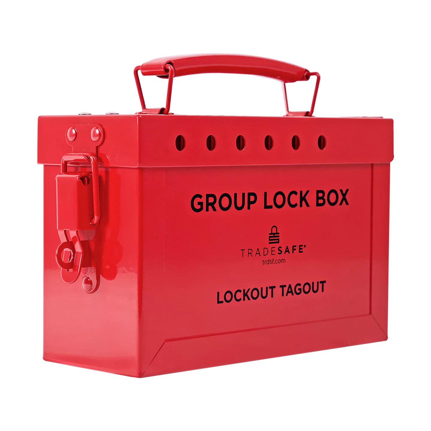 tradesafe red lockout tagout group box