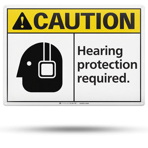 hearing protection required sign in spanish