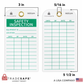 inspection tags with dimensions on the front and backside
