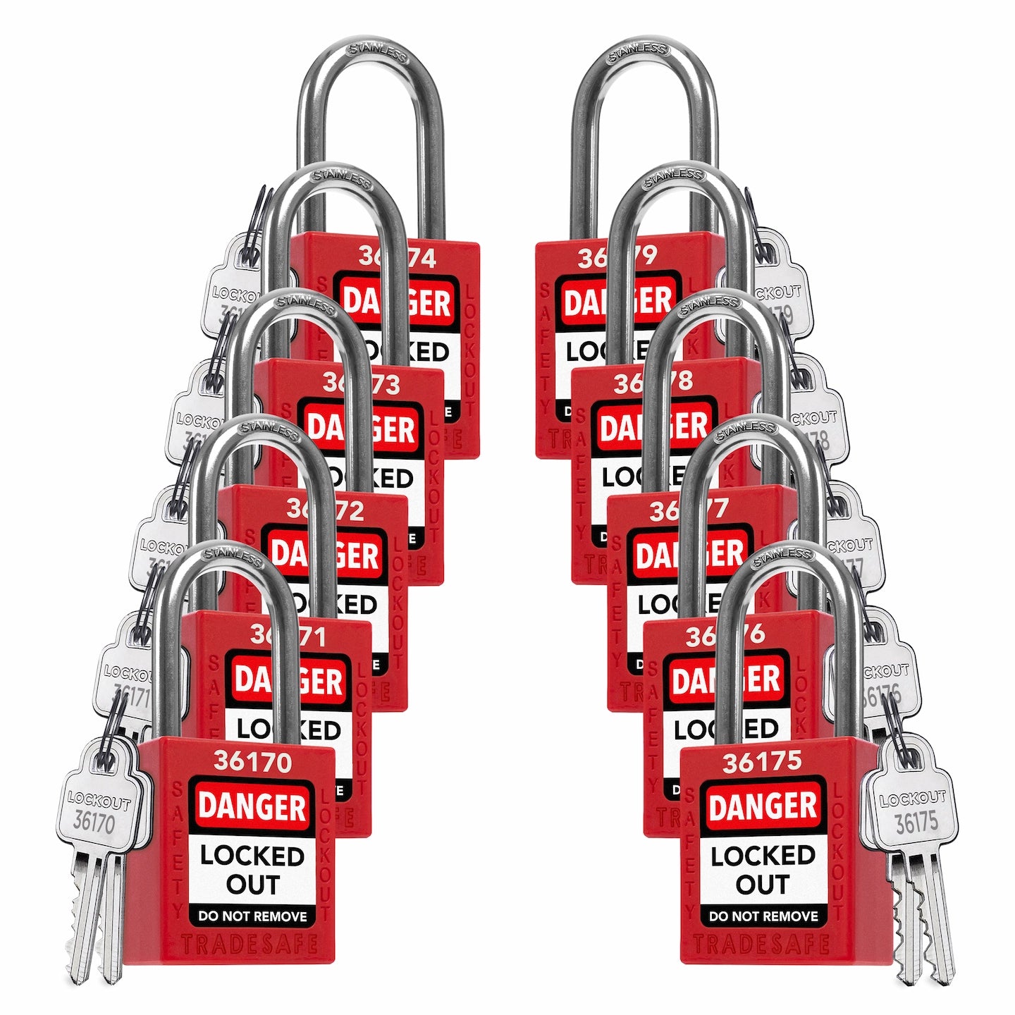 Safby Keyed Tagout Locks SAFBY 7pcs Keyed Different Lockout Tagout ...
