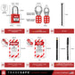 dimensions and quantities of loto locks, hasps, tags, ties, grease pencil, and permanent marker