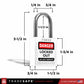 White LOTO Padlock Dimensions