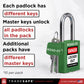 tradesafe keyed different green locks with master key explainer