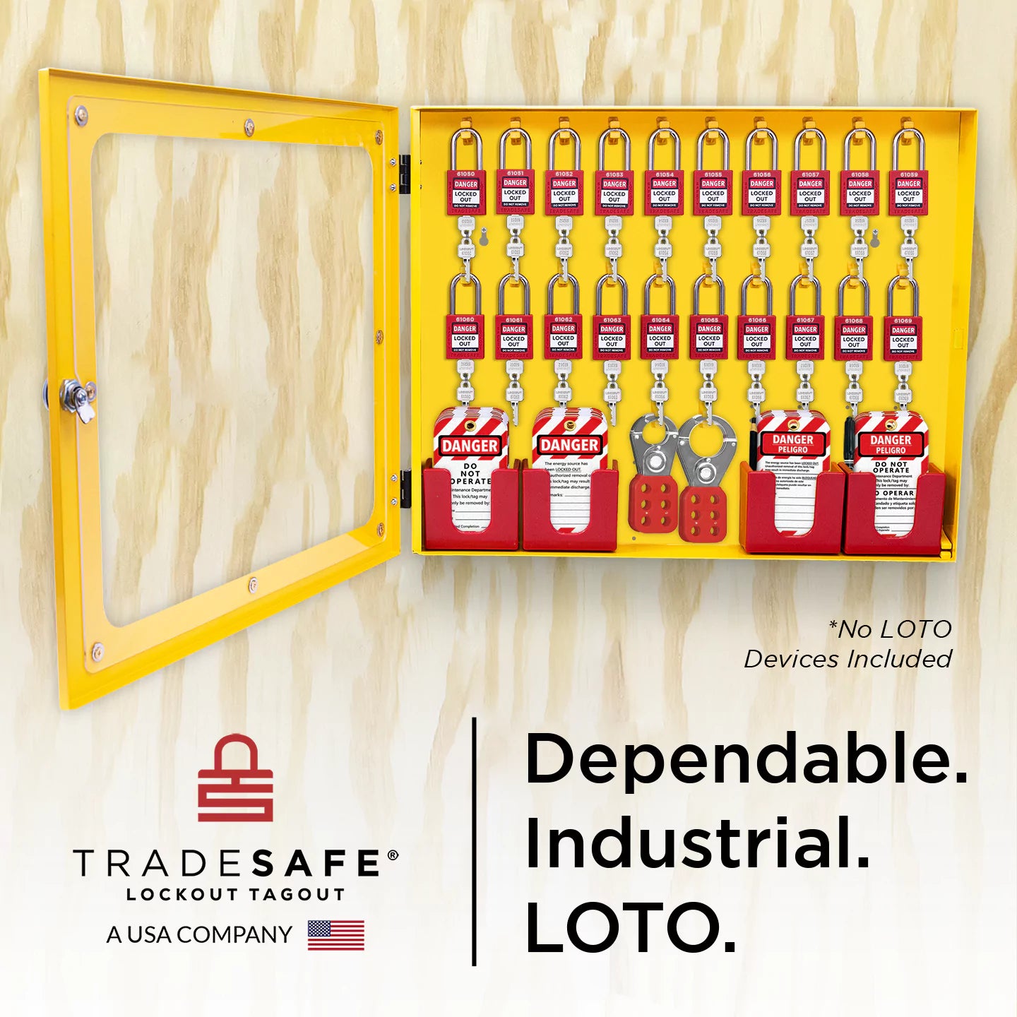 lockout station with loto devices