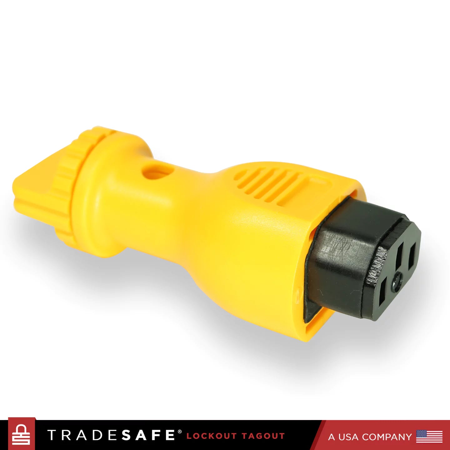 yellow plug lockout slanted view
