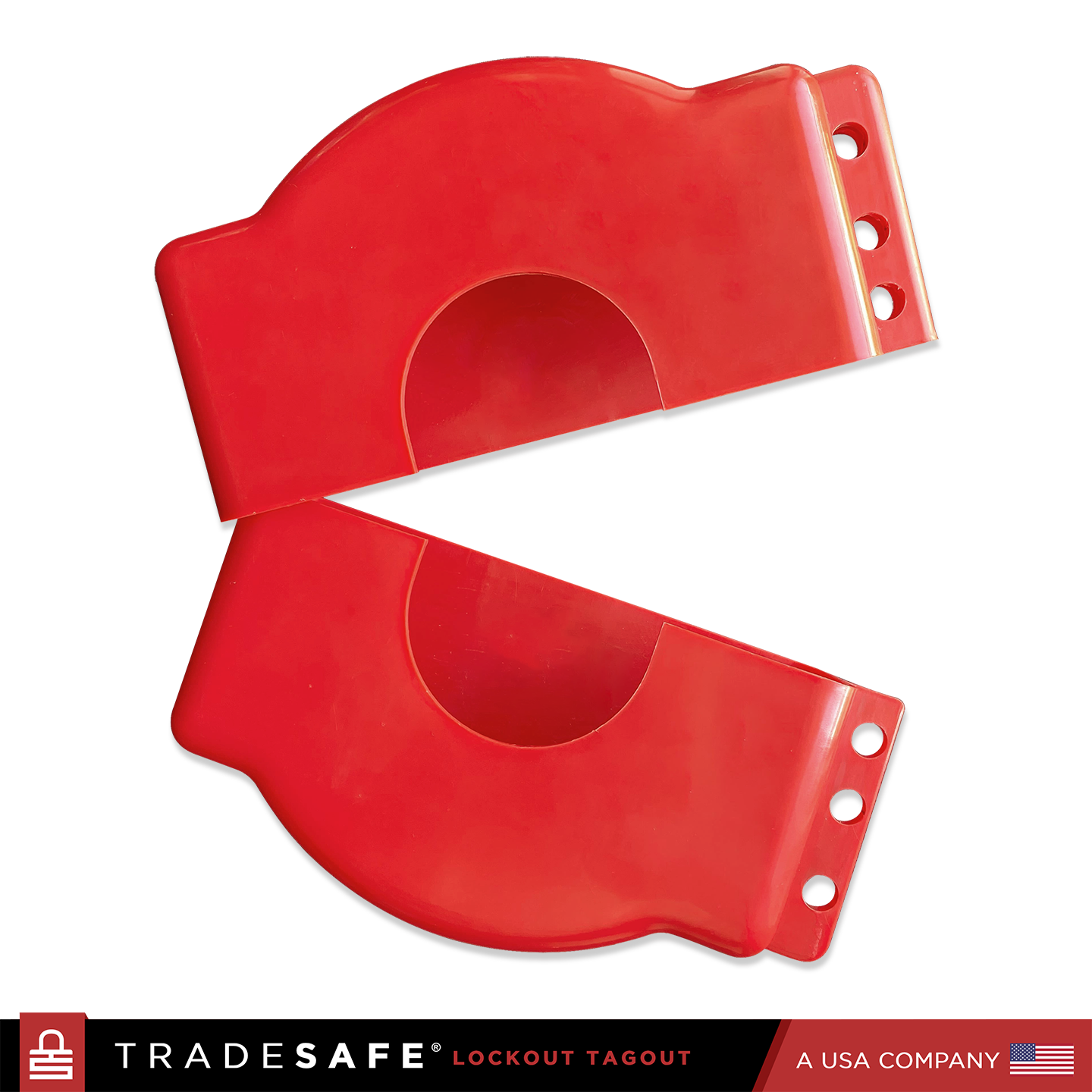 red adjustable lockout tagout gate valve with 3 padlock holes