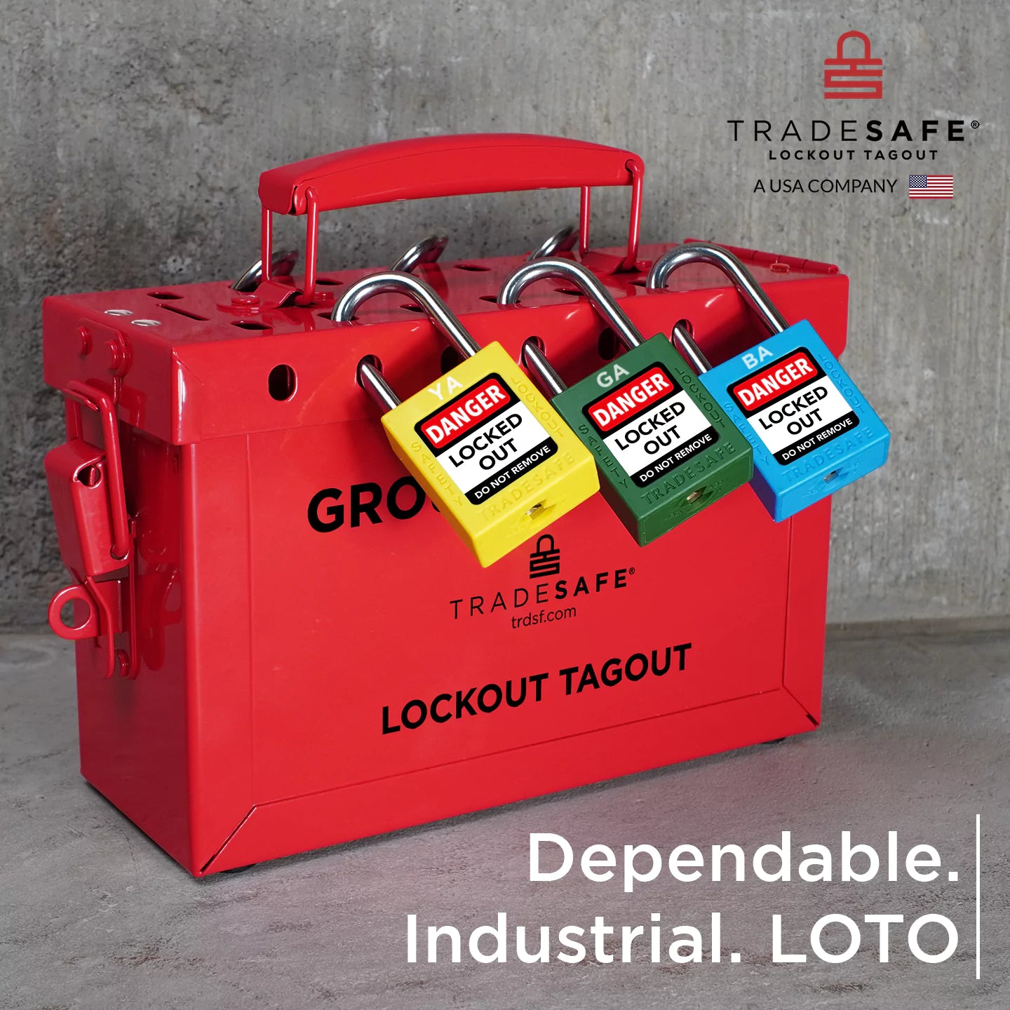 tradesafe: dependable. industrial. loto
