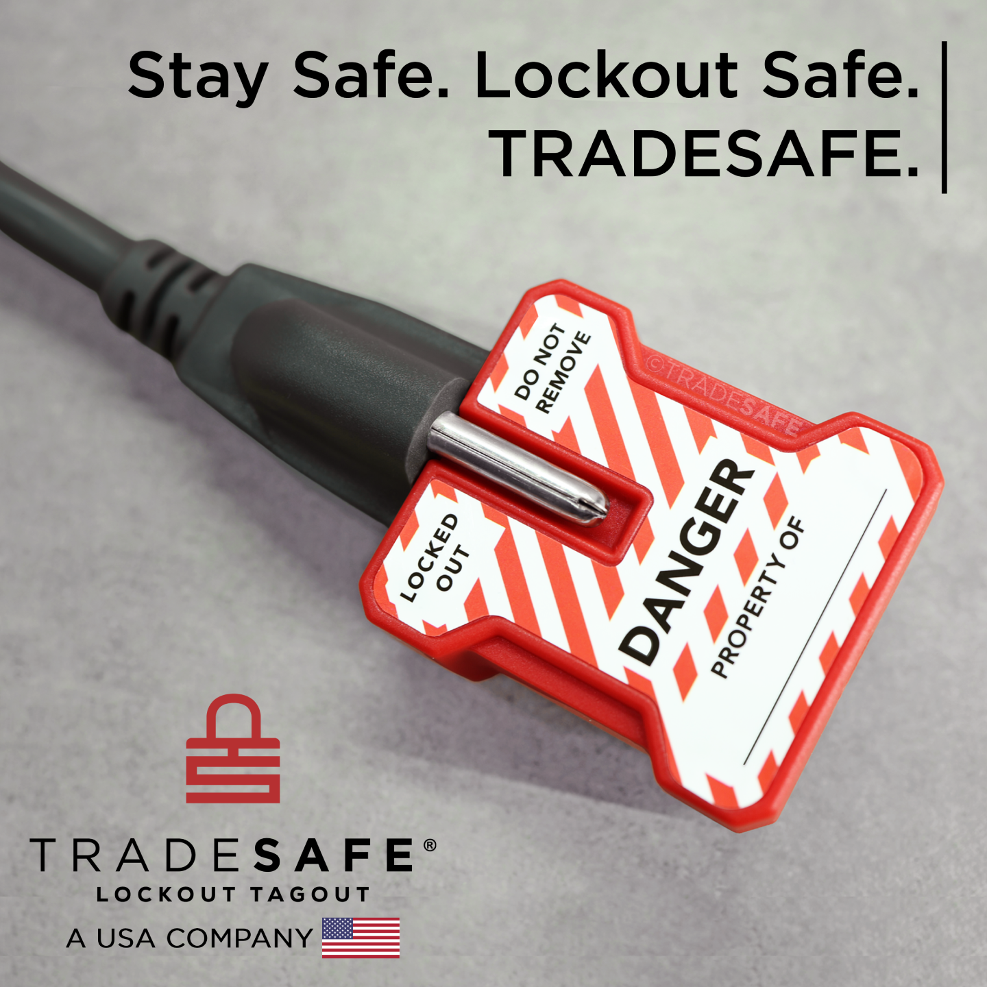 branding: stay safe. lockout safe. tradesafe.