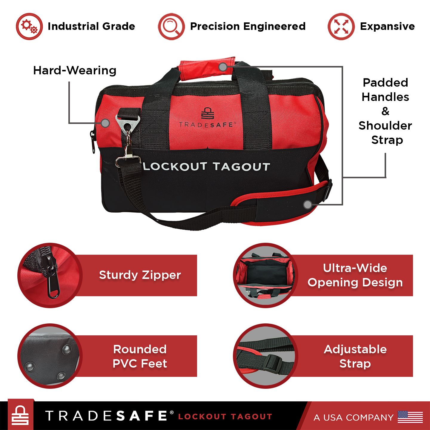 tradesafe lock out bag for tools product features