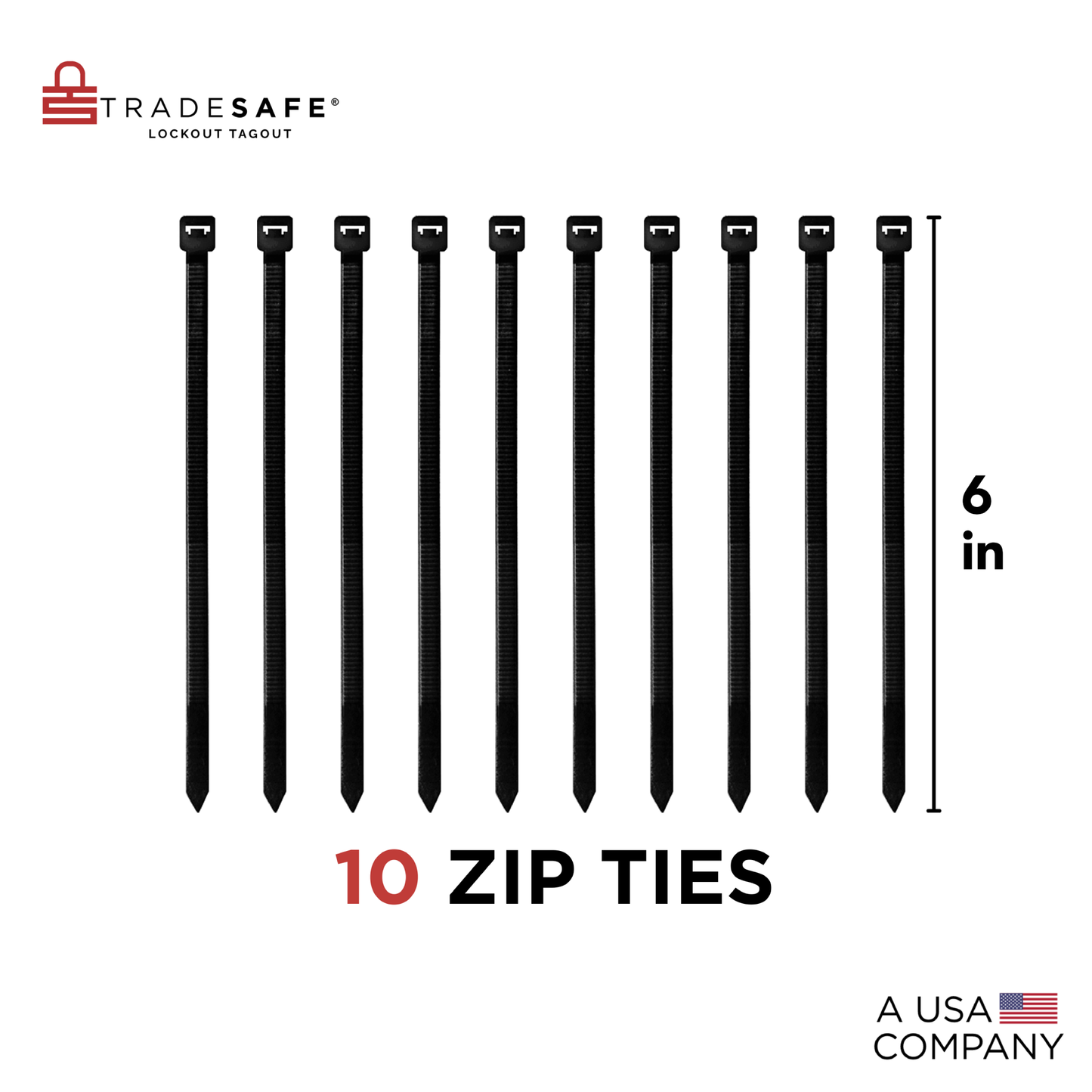 6-inch 10 zip ties