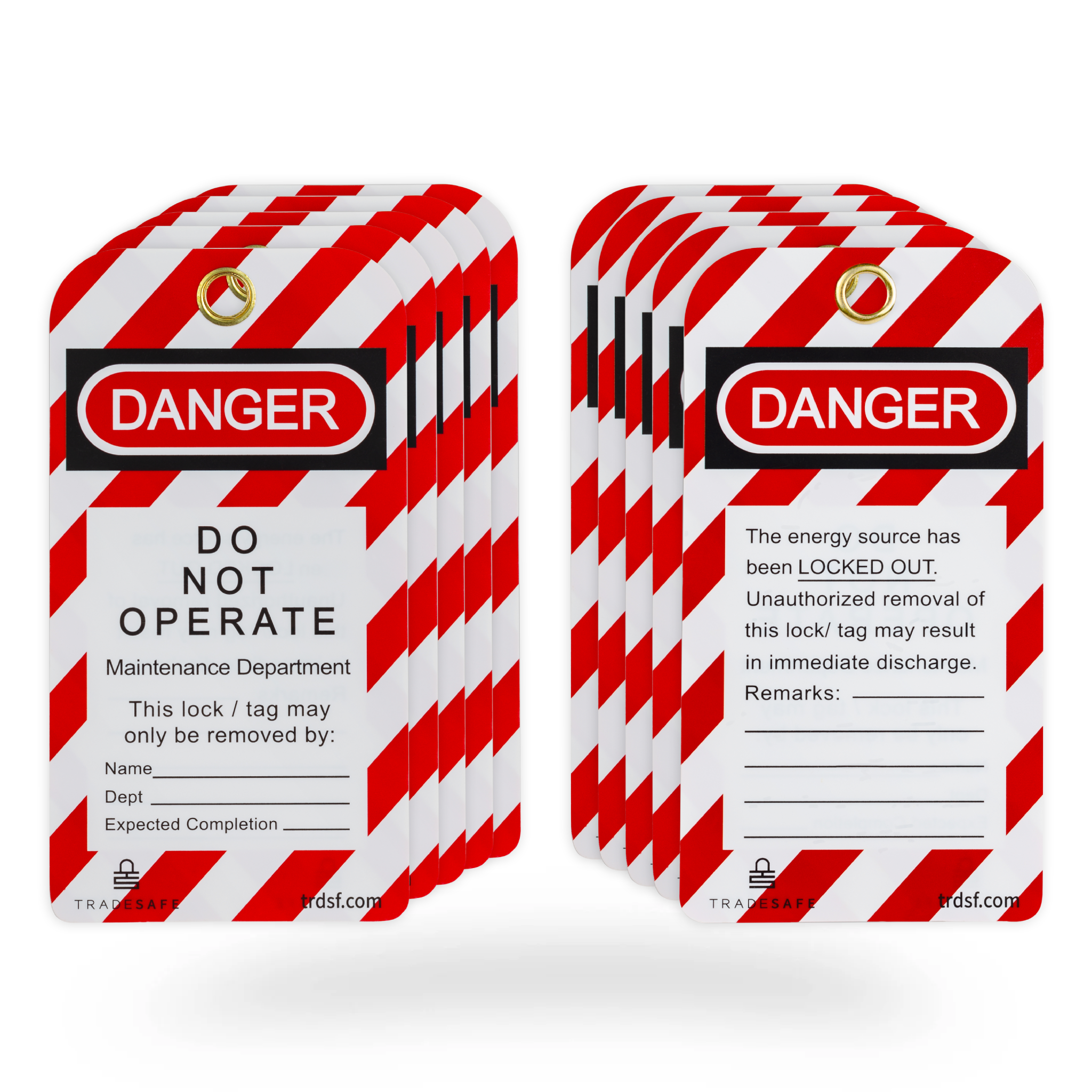 Lockout Tagout Danger Tags – Pack of 10