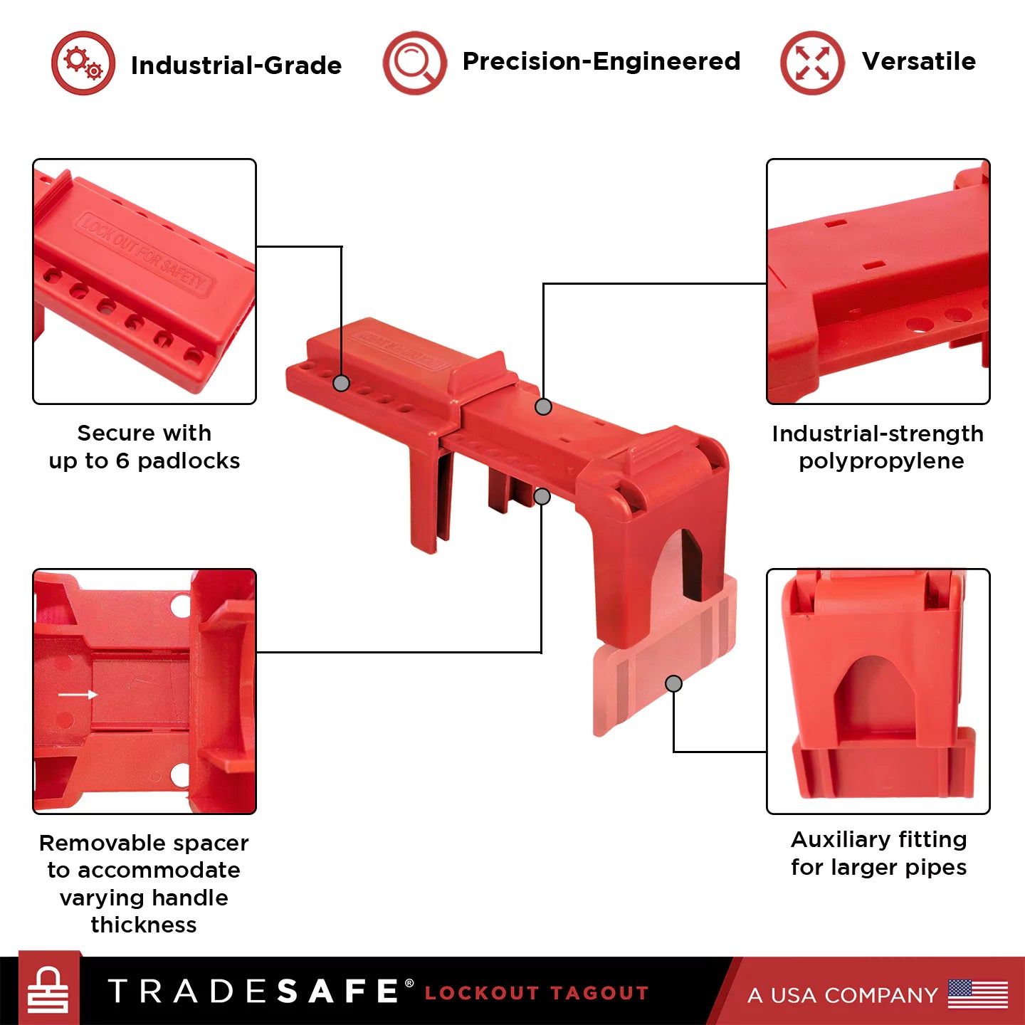 product features: industrial grade, precision engineered, versatile