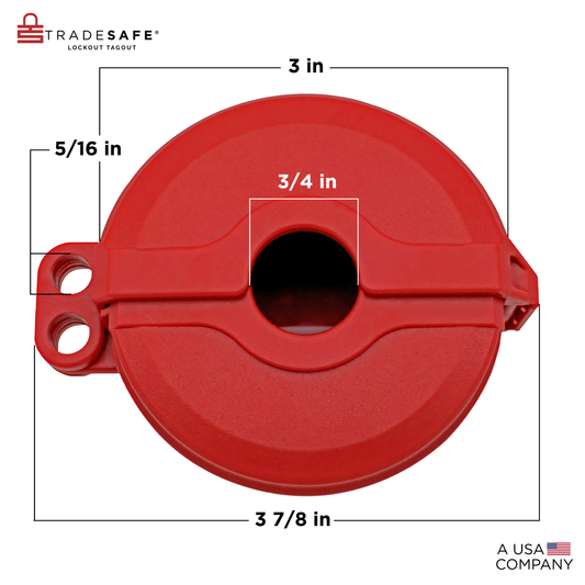 Bloqueo de válvula de compuerta: diámetro de manija de válvula de 1" - 2-½"