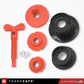 illustration of nylon drum plug lock body parts and 2 rubber gaskets