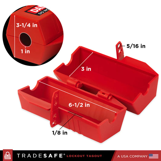 red plug lockout with dimensions