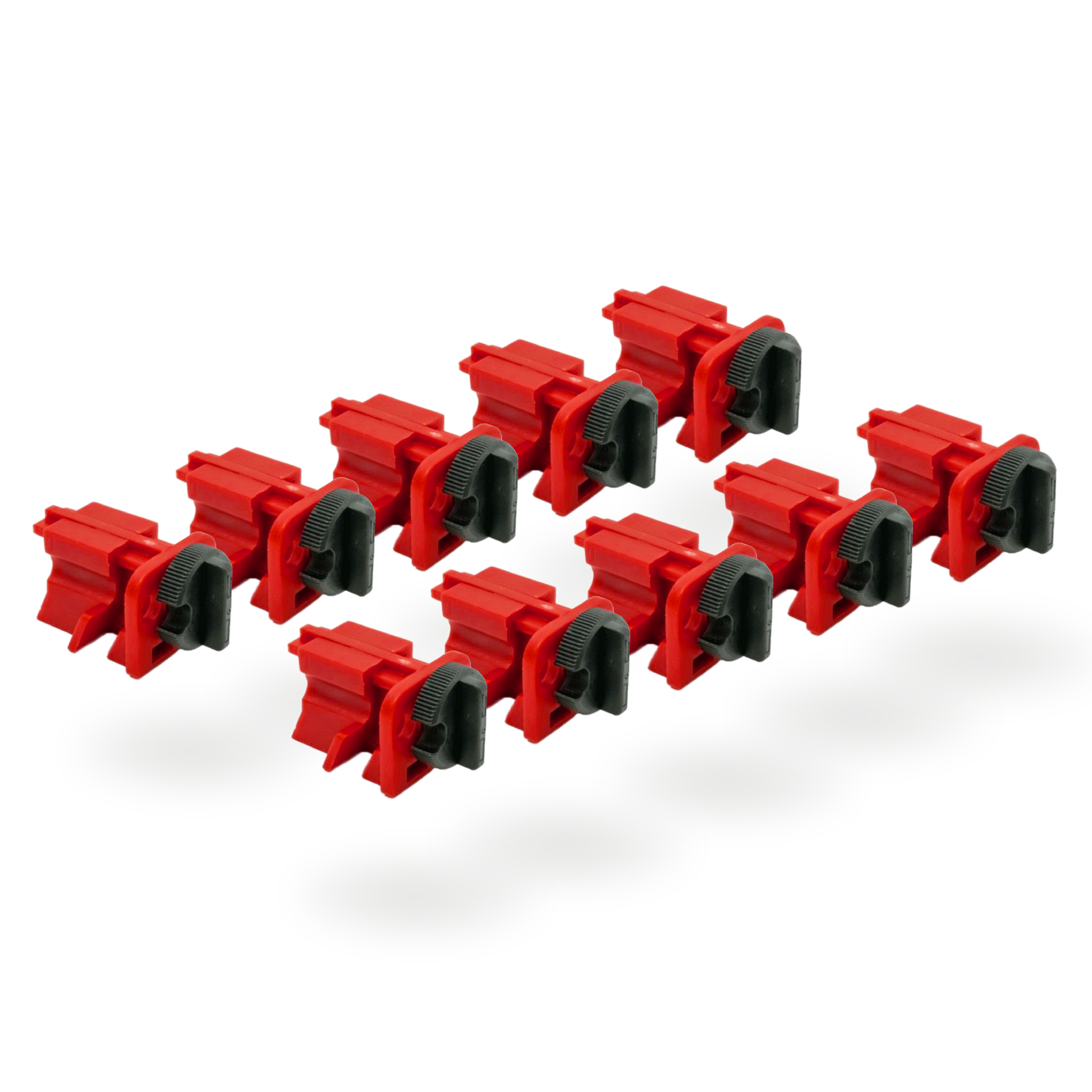 lockout tagout red universal breaker lock 10 pack