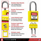 info overlay of yellow loto locks with master key 