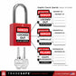 infographic: red loto lock with english, french, spanish labels included