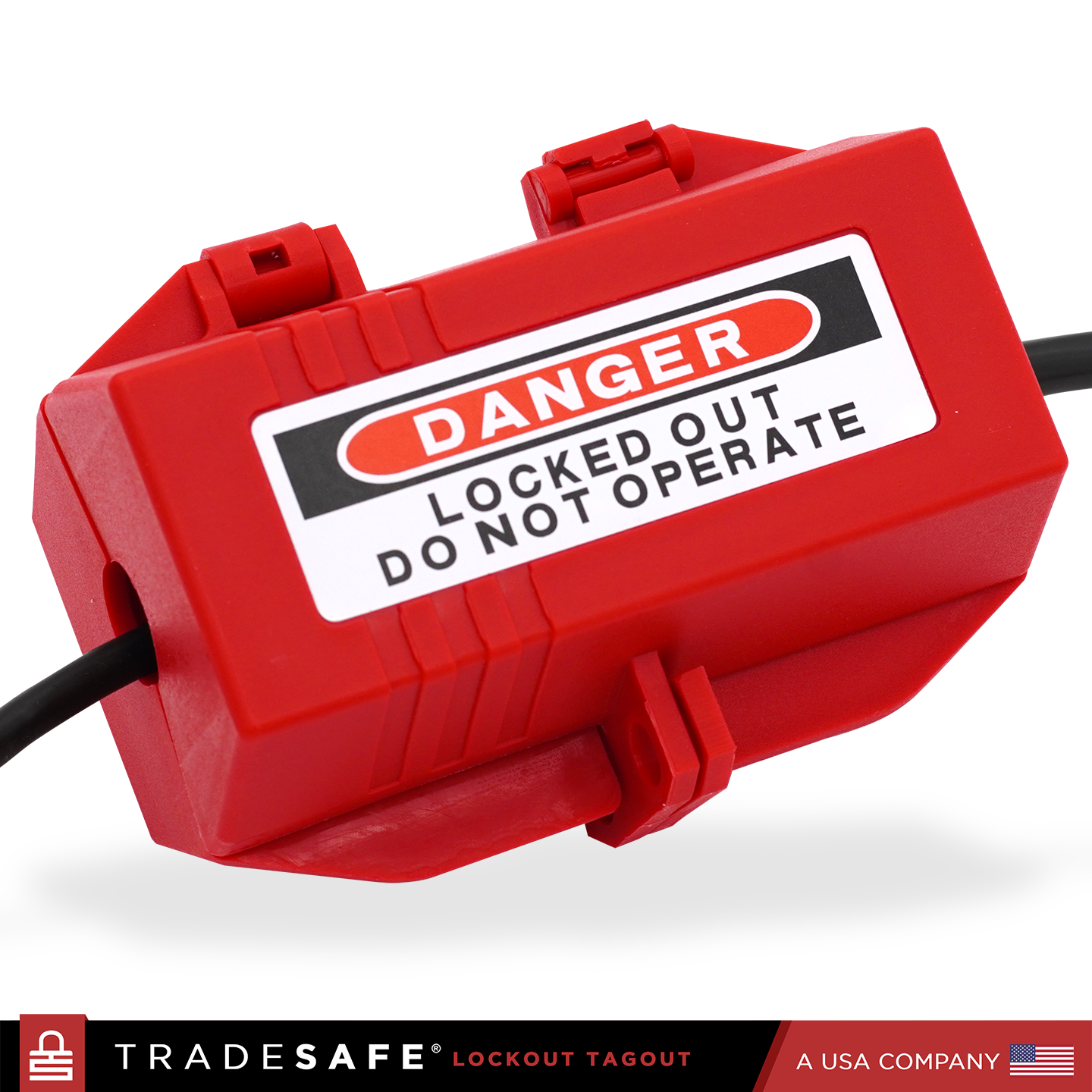 electrical plug lockout tagout closed with 2 power plugs inside